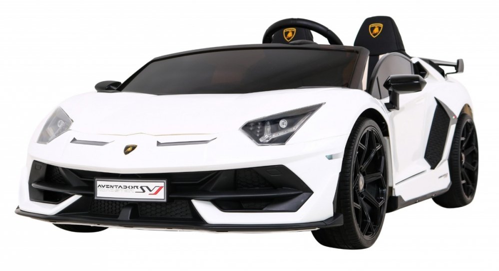 24 Volt - Elektrische-kinderauto-Lamborghini-SVJ-DRIFT-zwart-2-persoons-wit