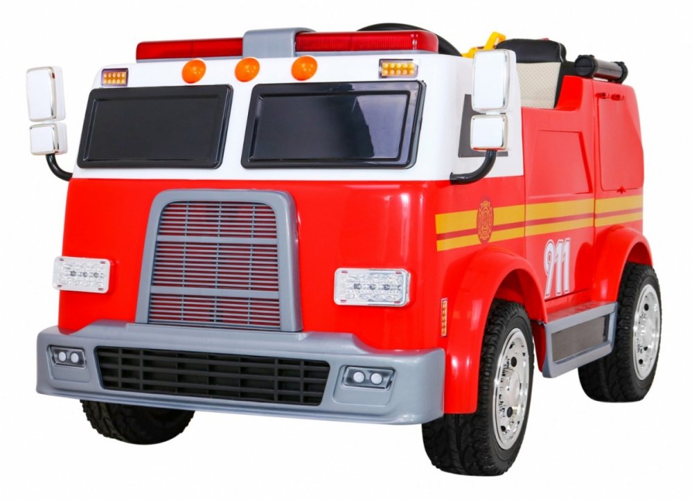 2 Persoons - Elektrische-kinderauto-brandweerauto-us-fire-truck