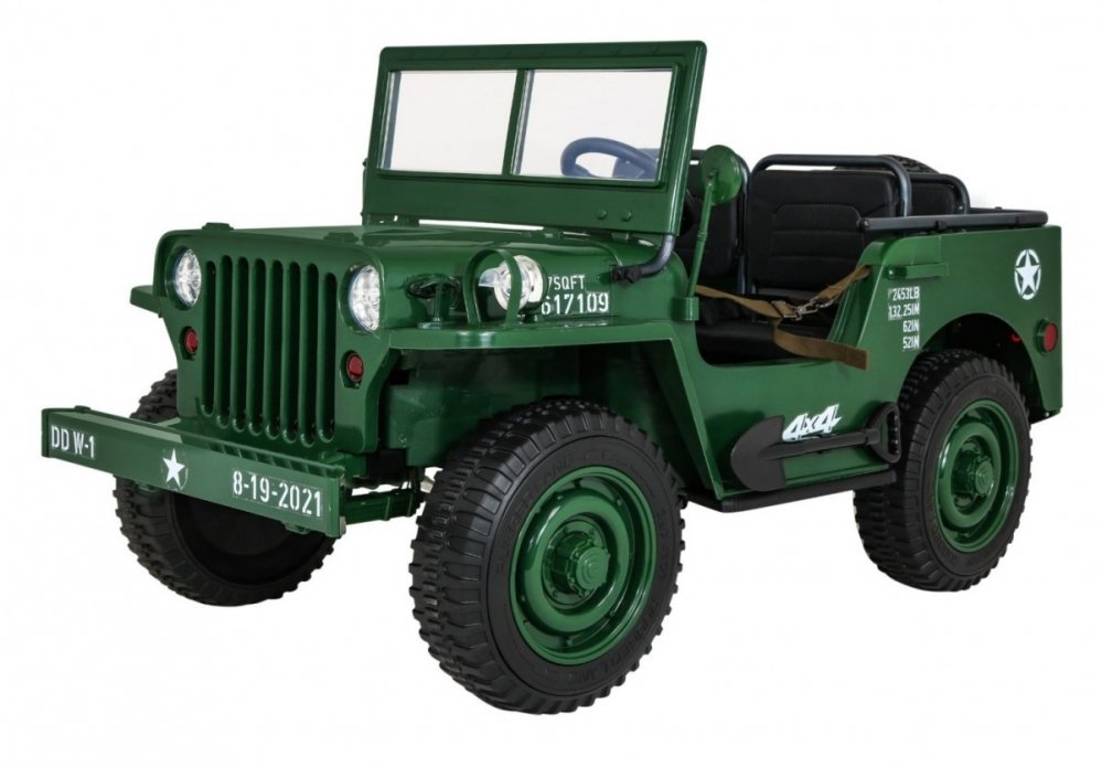 4 x 4 - Elektrische-kinderauto-jeep-willys-style-4x4