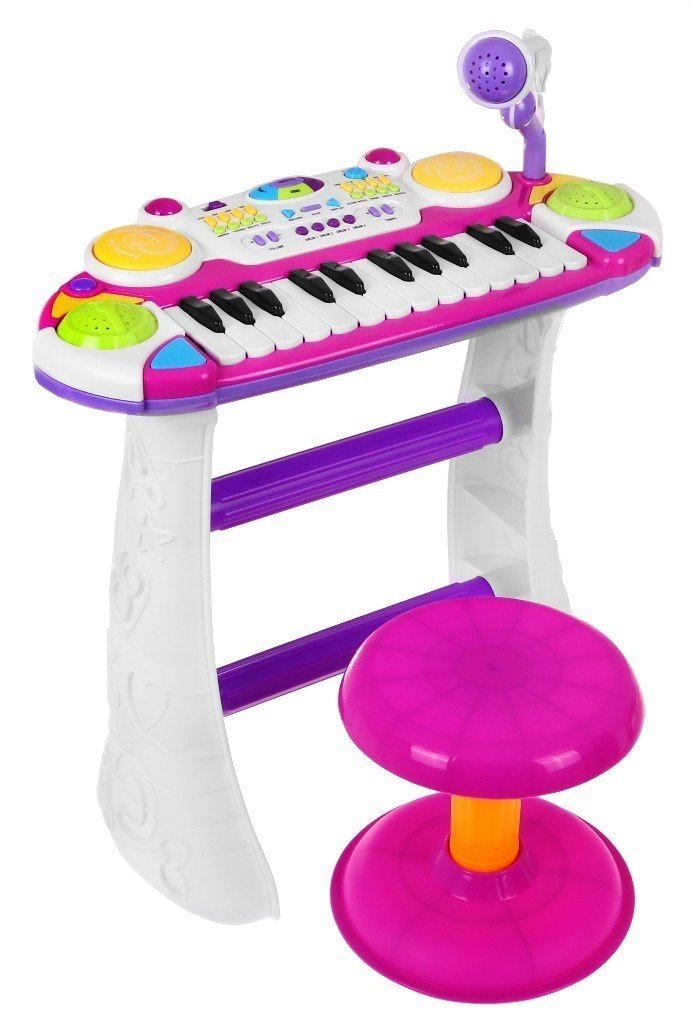 Zingen en muziek - Keyboard-kinderspeelgoed-roze-2
