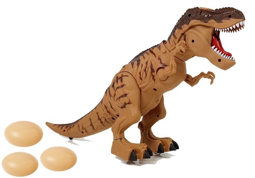Dinosaurus speelgoed - Lopende%20Tyrannosaurus%20met%20licht,%20geluid%20en%20projector%20bruin%201