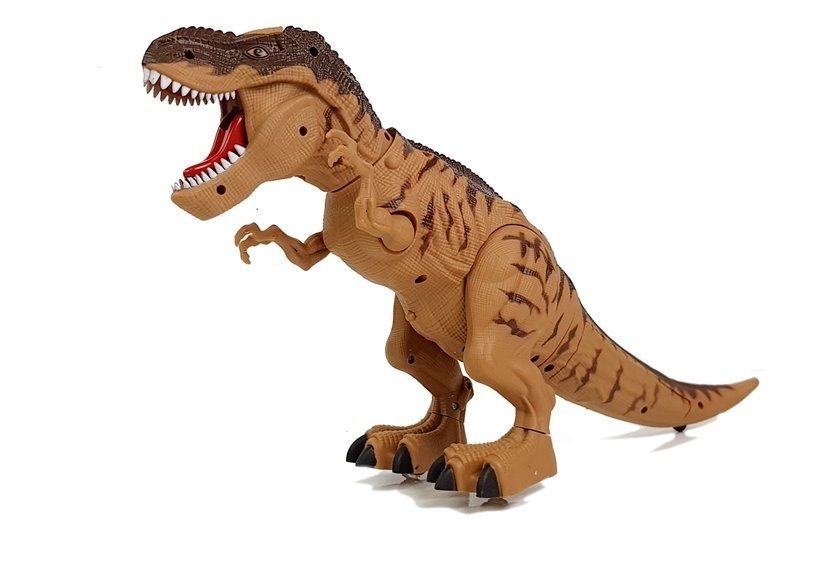 Dinosaurus speelgoed - Lopende%20Tyrannosaurus%20met%20licht,%20geluid%20en%20projector%20bruin%202