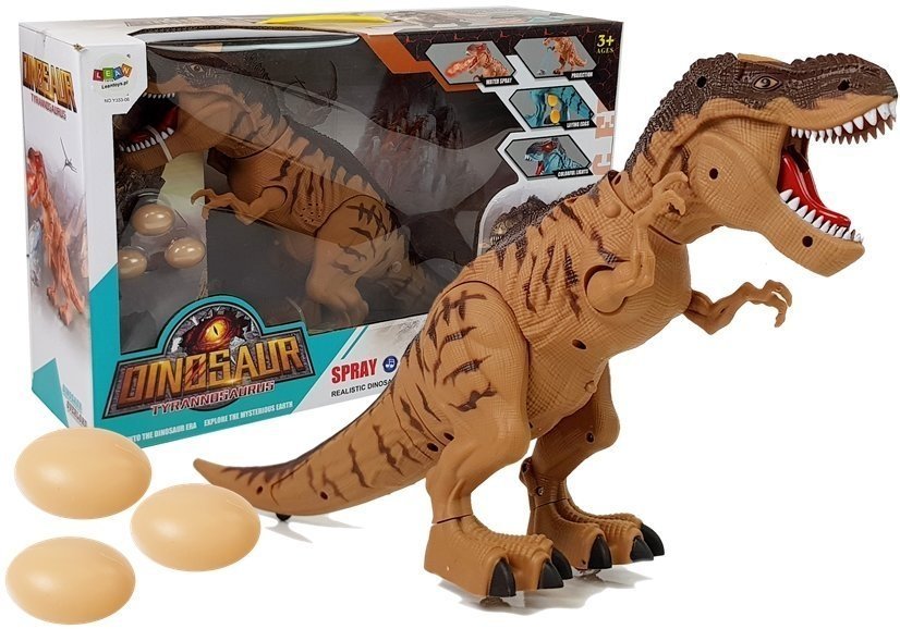 Dinosaurus speelgoed - Lopende%20Tyrannosaurus%20met%20licht,%20geluid%20en%20projector%20bruin
