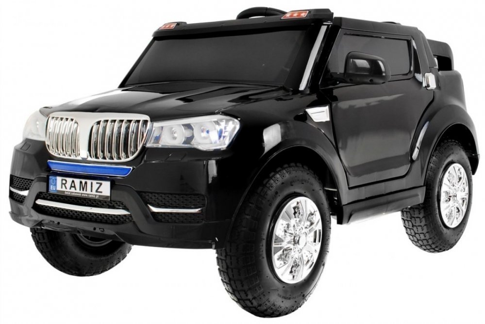 Auto's - Marcelina-Shop-accu-voertuigen-voor-kinderen-elektrische-kinderauto-zwart-2-persoons-Czarny-S8088-Air-met-rubber-luchtbanden