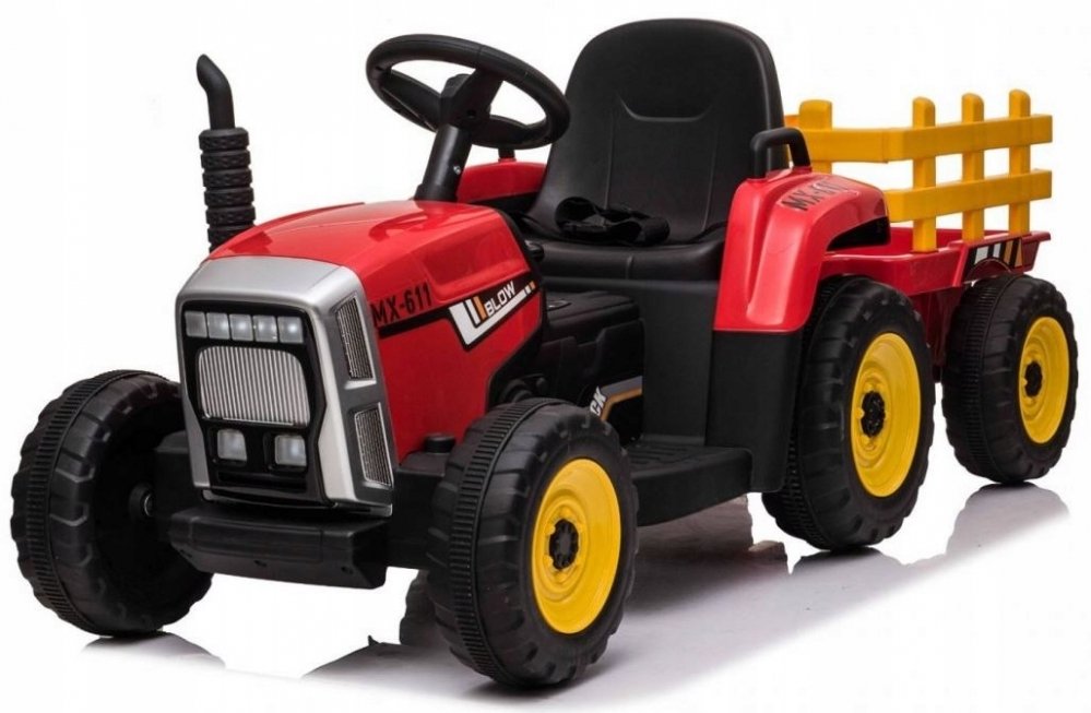 Tractors  - elektrische-kindertractor-12V-met-aanhanger-1